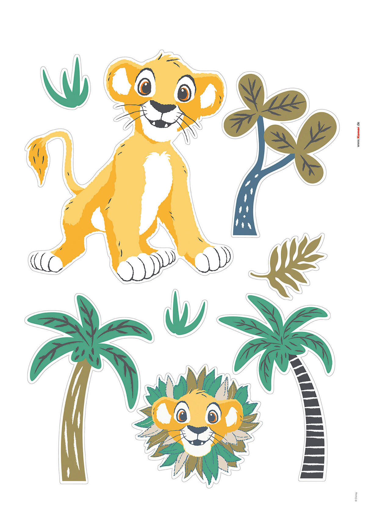 Komar Wandtattoo Lion King Faraway Oasis  Lion King Faraway Oasis B/L: ca. 50x70 cm Lion King Faraway Oasis - (50,00/70,00cm) - Komar