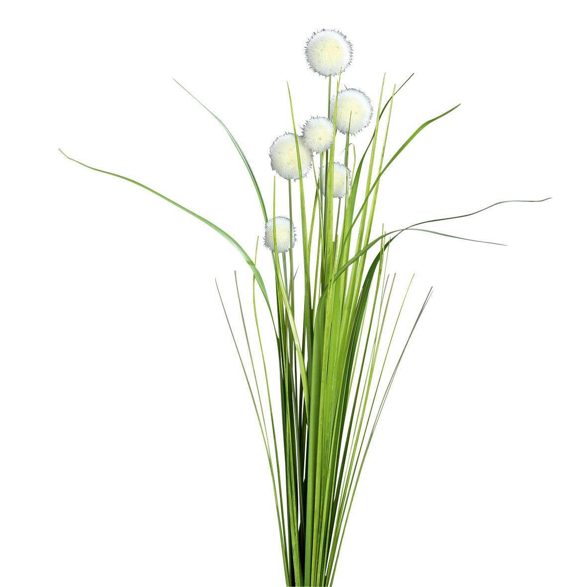 Deko-Pflanze creme Kunststoff H: ca. 70 cm Kugelgras-Busch - creme (70,00cm)