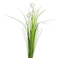 Deko-Pflanze creme Kunststoff H: ca. 70 cm Kugelgras-Busch - creme (70,00cm)