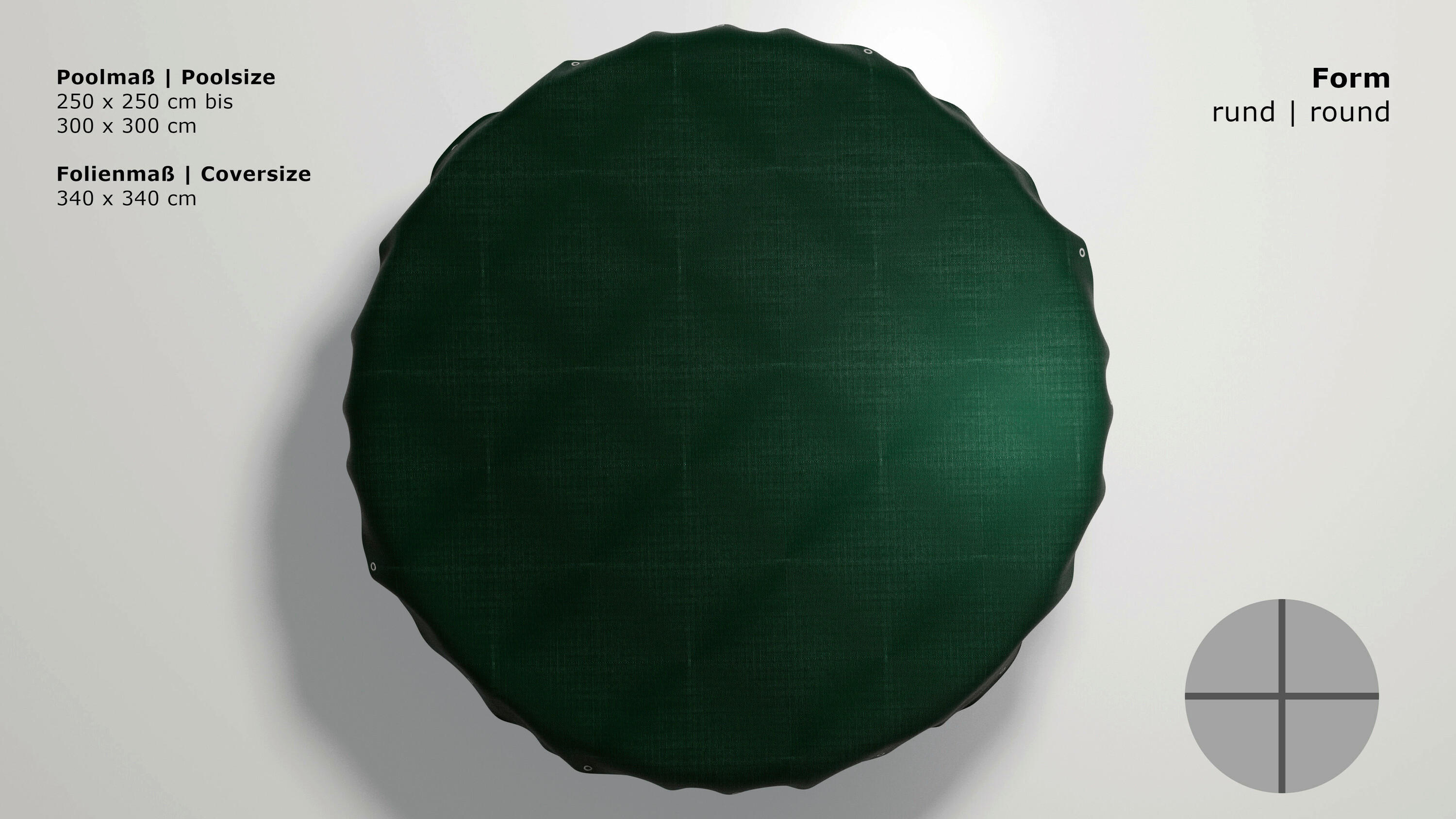 Grasekamp Abdeckplane für Pool rund gr...