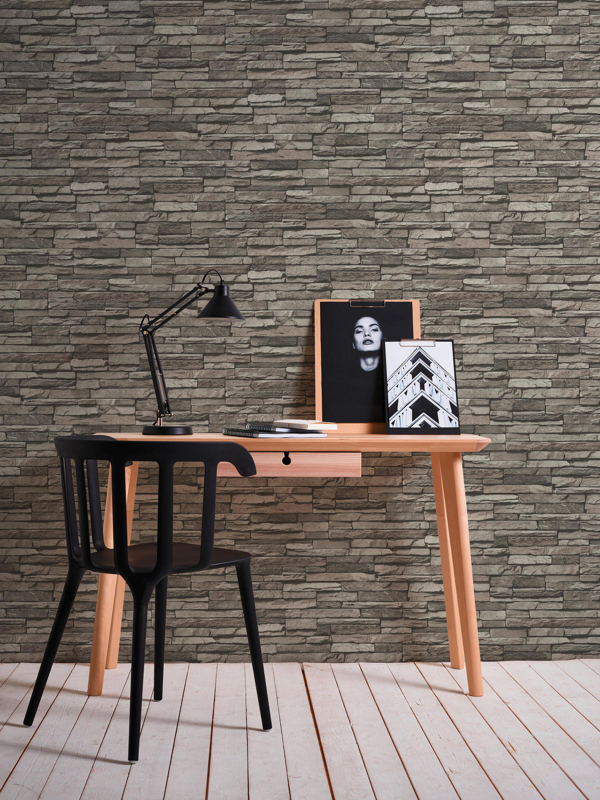 A.S.Creation Vliestapete schwarz grau creme B/H/D: ca. 53x1005x9,3 cm Vliestapete - creme/schwarz (9,30/1005,00cm) - A.S.Creation