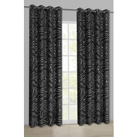 Ösenvorhang Samoa schwarz B/L: ca. 135x245 cm Samoa - schwarz (135,00/245,00cm) - POCOline