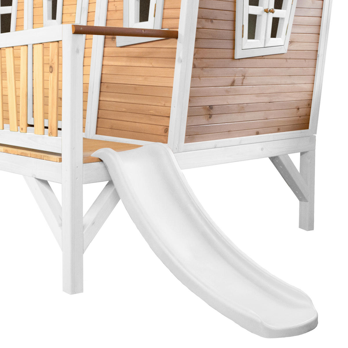 AXI Spielhaus Emma braun B/H/L: ca. 349x227x193 cm Emma - braun/weiß (193,00/349,00/227,00cm) - AXI