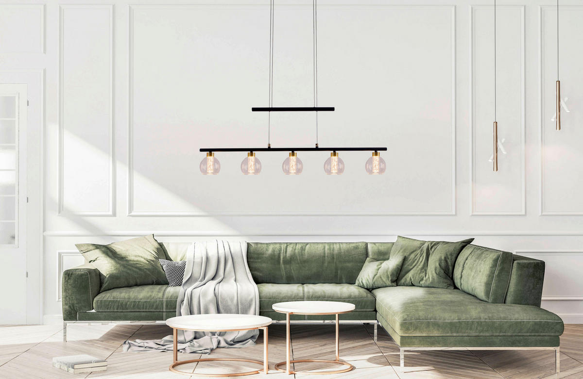 Näve Leuchten Pendelleuchte NV7093222 Brass - schwarz (10,00/150,00/90,00cm) - Näve Leuchten