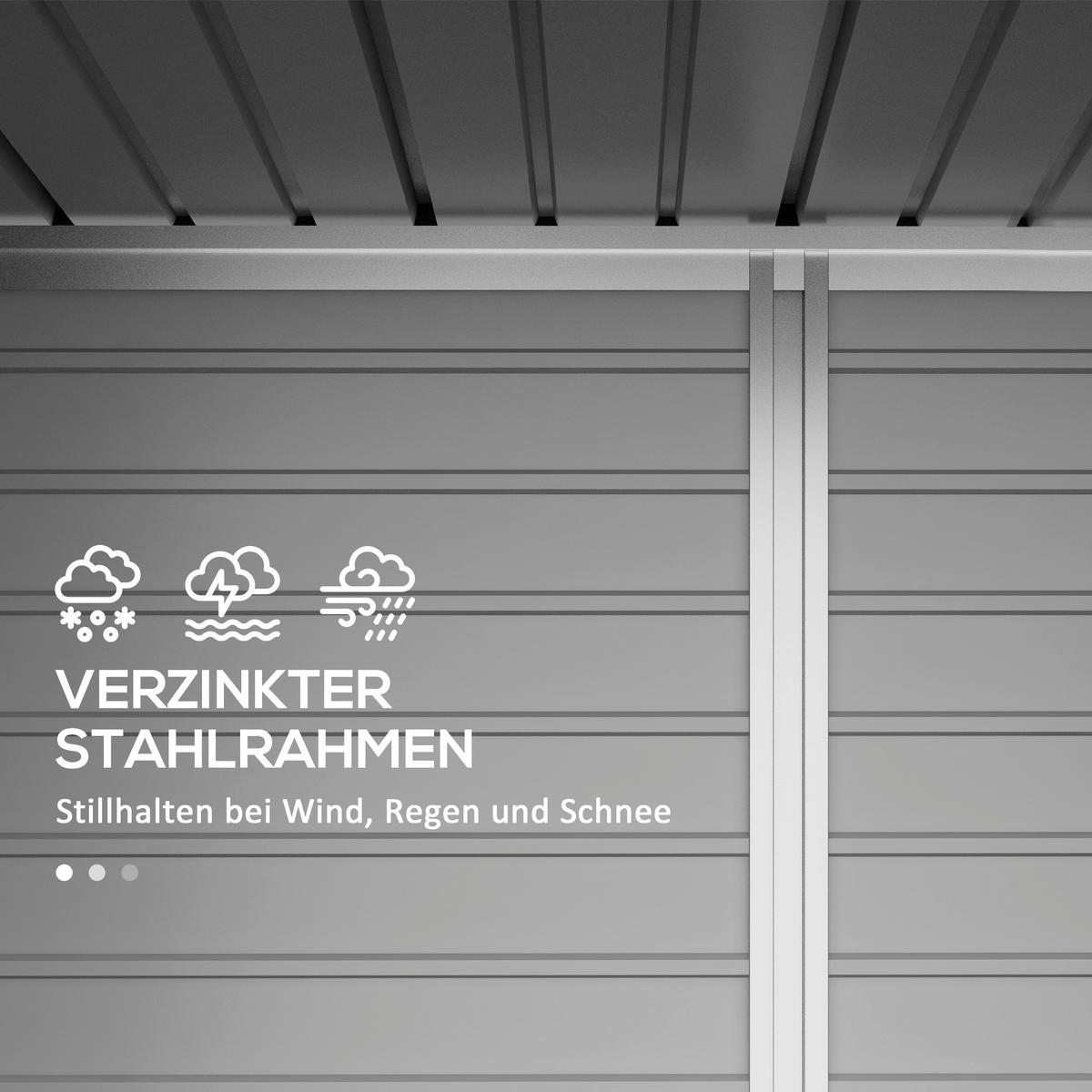Outsunny Gerätehaus grün B/H/L: ca. 121x183x249 cm Gerätehaus - grün (249,00/121,00/183,00cm) - Outsunny