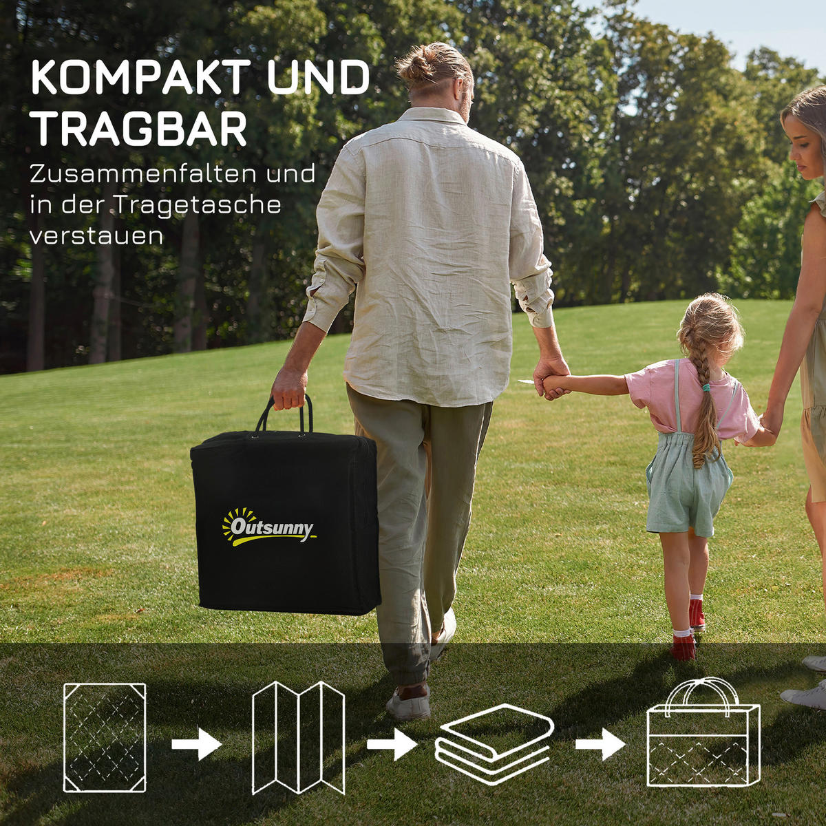 Outsunny Outdoor-Teppich blau B/H/L: ca. 274x182x0,3 cm Outdoor-Teppich - blau (0,30/274,00/182,00cm) - Outsunny