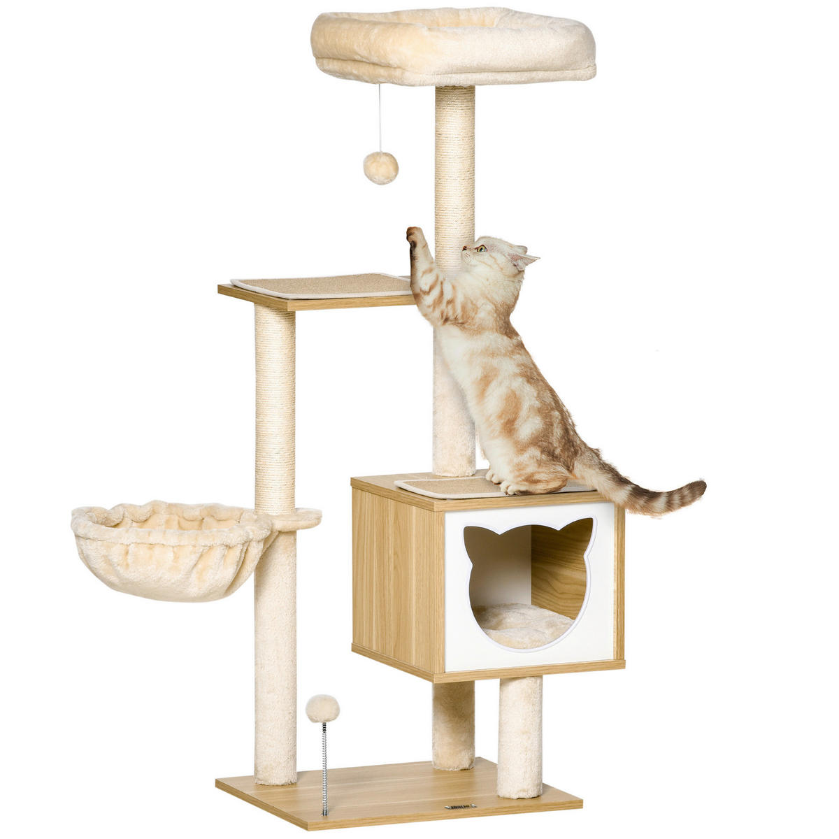 PawHut Kratzbaum Kratzbaum - (48,00/40,00/126,00cm) - PawHut