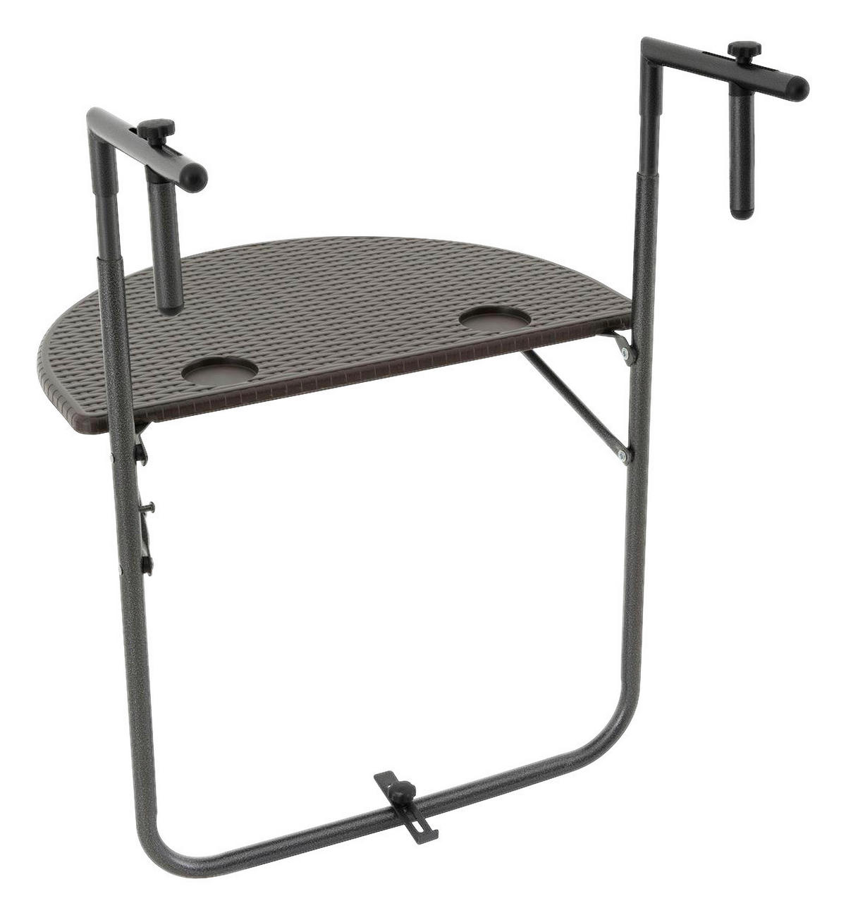 VCM Balkonhängetisch braun Polyrattan B/H/T: ca. 60x83x62 cm Balkon-Hängetisch - braun (60,00/83,00/62,00cm) - VCM