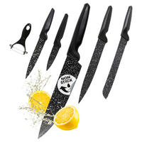 GOURMETmaxx Messerset schwarz Stahl 6 tlg. Messerset_6tlg. - schwarz - GOURMETmaxx