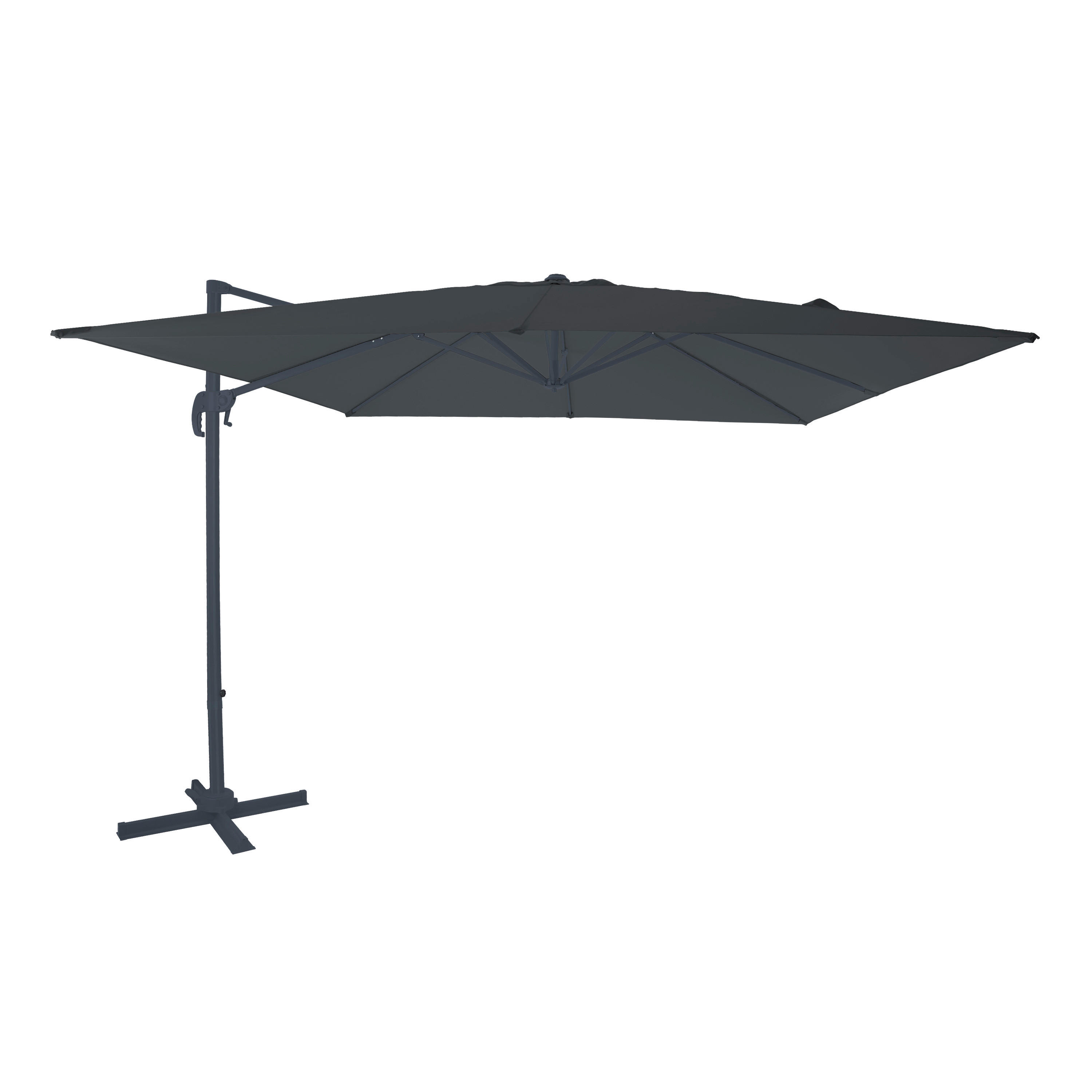 AXI Outdoor Living Ampelschirm Nima anthrazit Metall B/H/L: ca. 300x250x300 cm Nima - anthrazit/grau (300,00/300,00/250,00cm) - AXI Outdoor Living