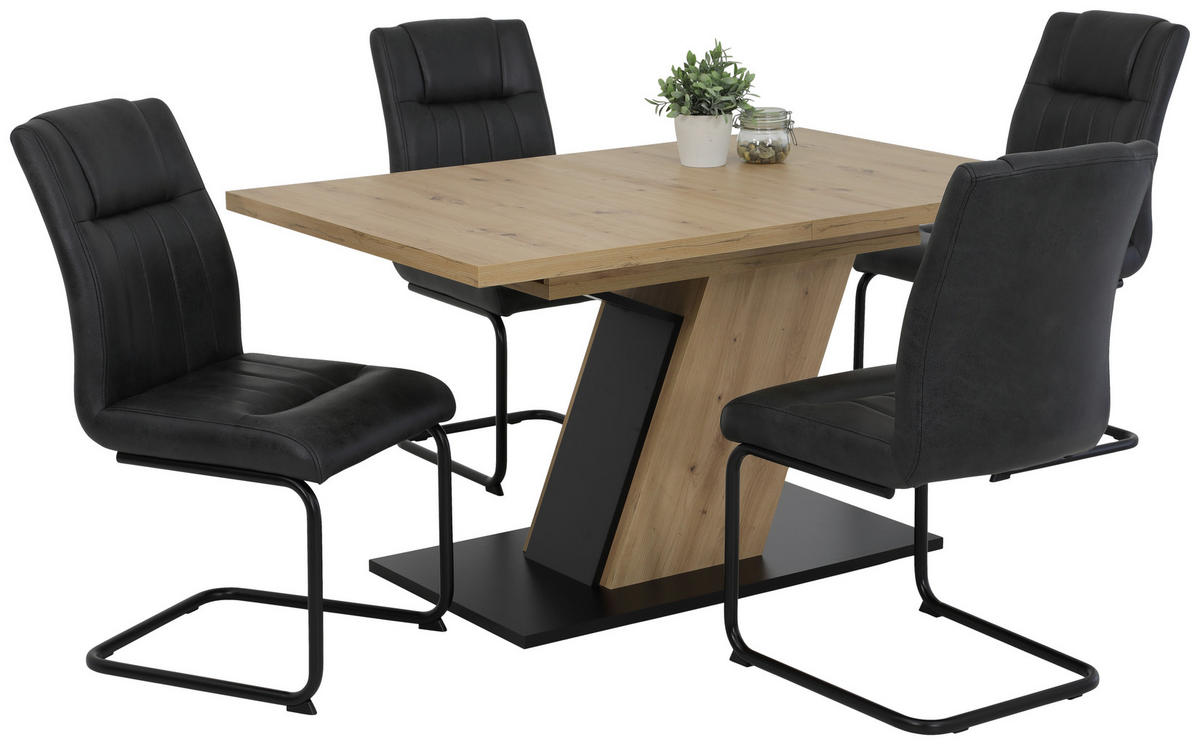 Esstisch JEANETTE Eiche Artisan Nachbildung B/H/T: ca. 140x76x90 cm JEANETTE - Eiche (140,00/76,00/90,00cm) - Hela