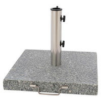 VCM Schirmständer grau Granit B/H/L: ca. 45x6x45 cm Schirmständer - grau (45,00/45,00/6,00cm) - VCM