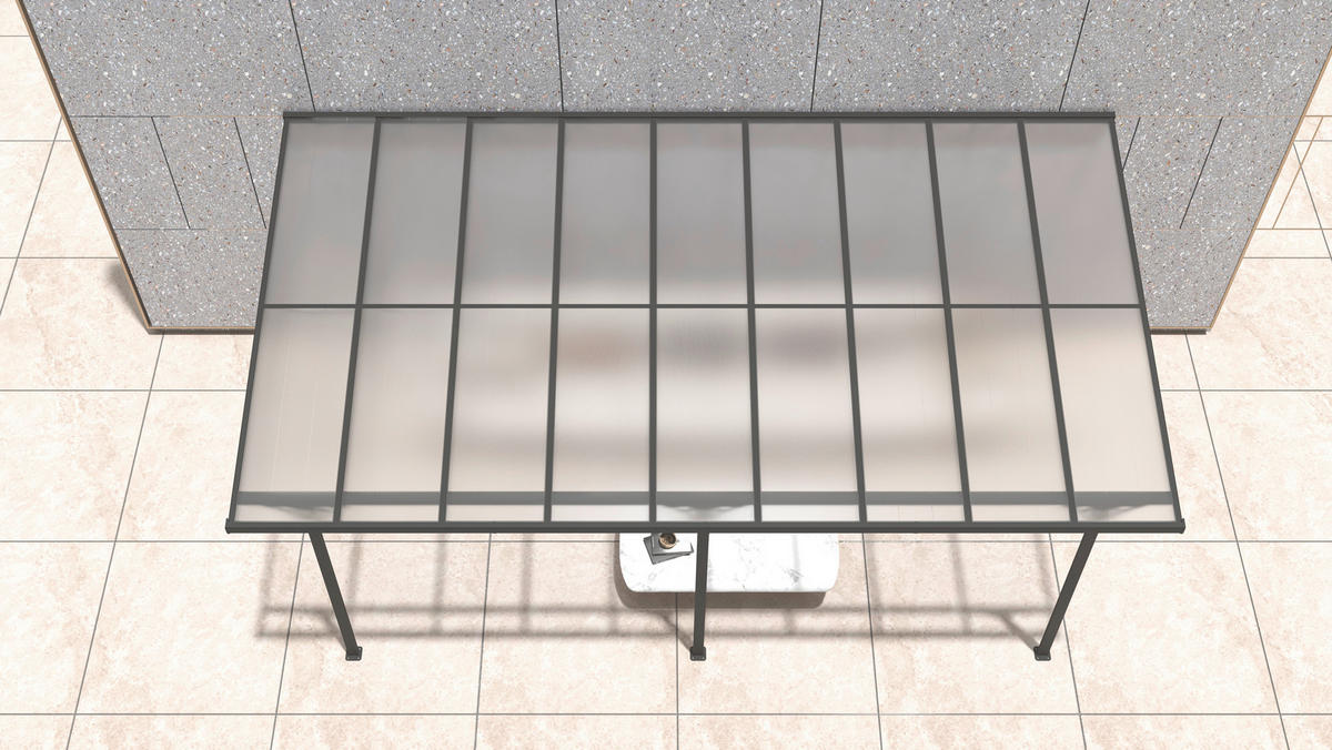 Westmann Terrassenüberdachung Bruce grau Aluminium B/H/T: ca. 556x270x300 cm Bruce - grau (556,00/270,00/300,00cm) - Westmann