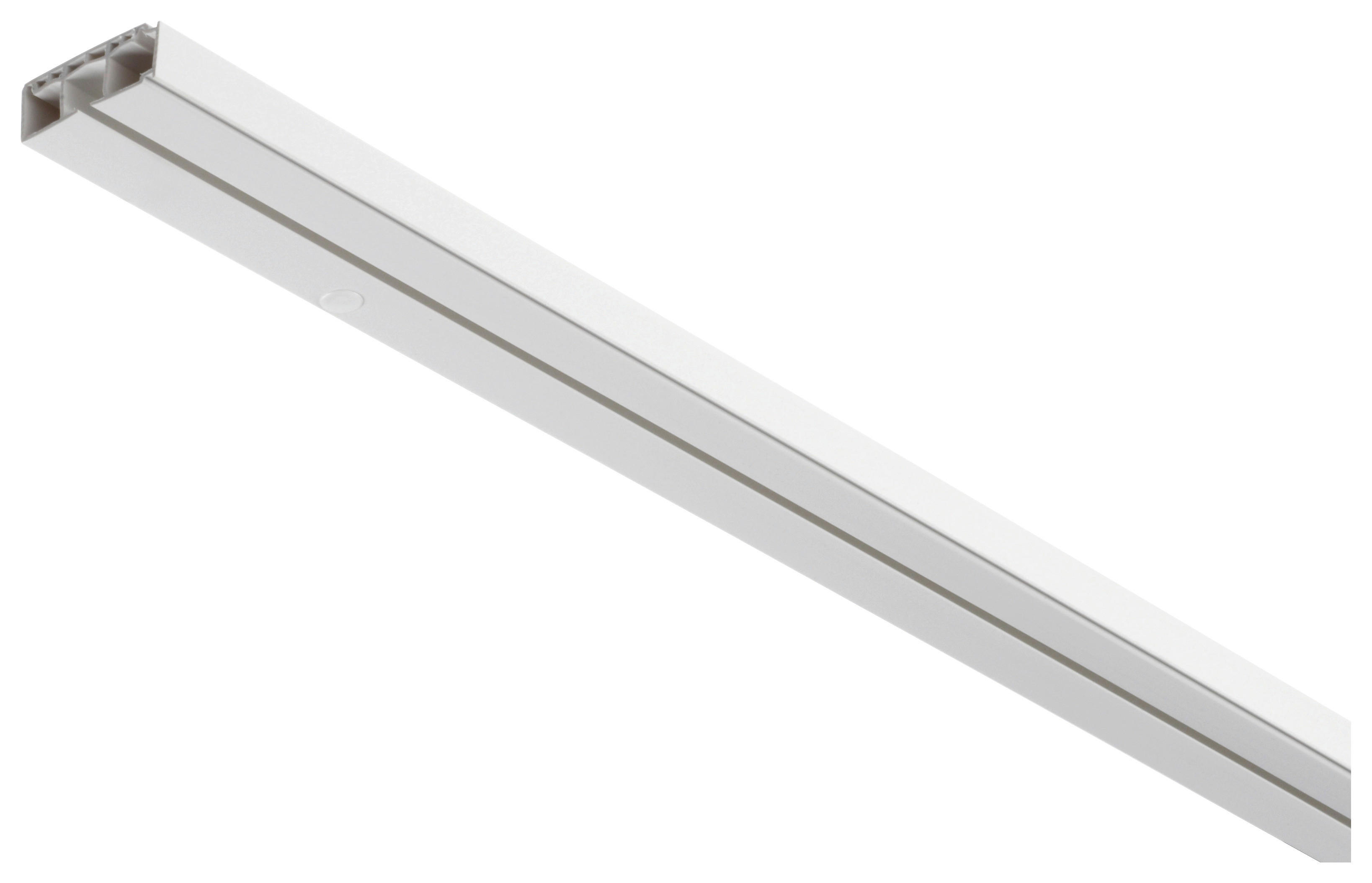 Gardinenschiene weiß Kunststoff L: ca. 150 cm 1.0 Läufe Schiene_Hohlkammer_1lfg. - weiß (150,00cm) - Boviva