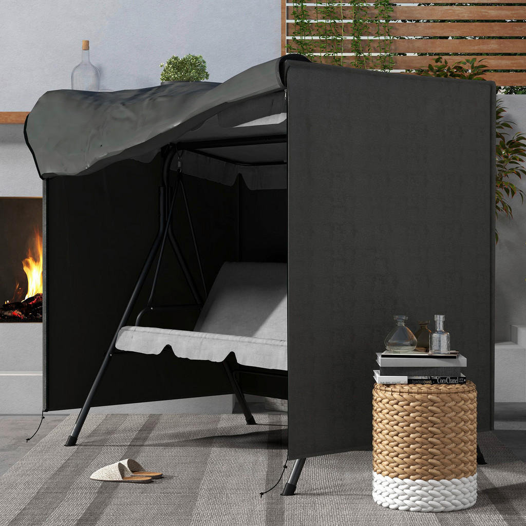 Thumbnail - Outsunny Abdeckplane dunkelgrau Polyester B/H/L: ca. 114x152x177 cm