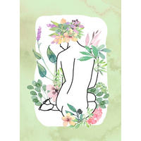 Komar Poster Vita Pura Blumenranke B/L: ca. 50x70 cm Vita Pura - (50,00/70,00cm) - Komar
