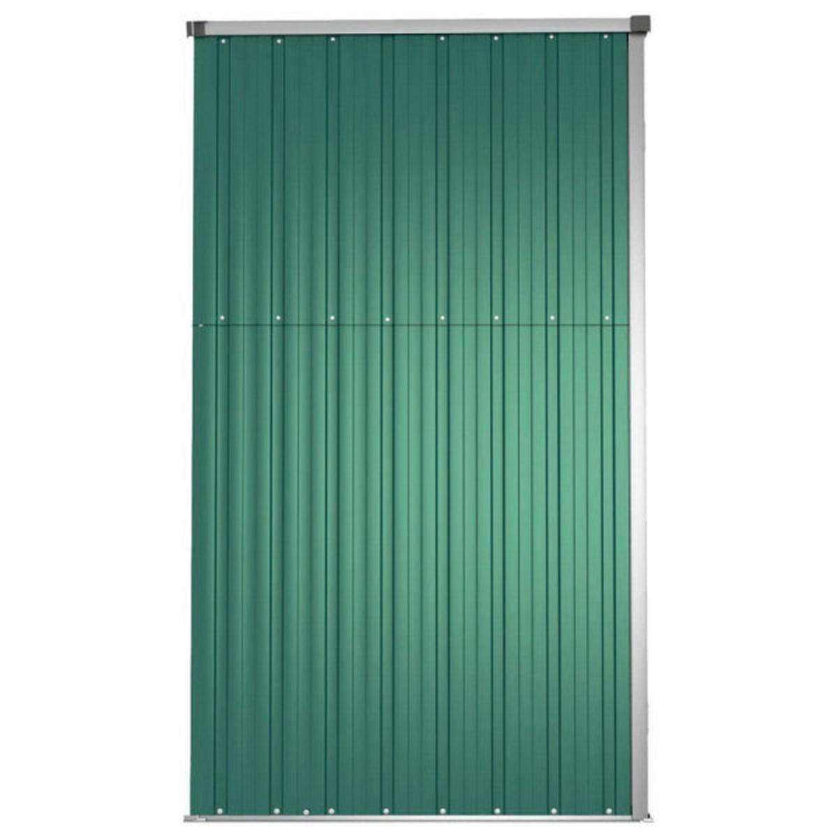 VidaXL Geräteschuppen grün Stahl B/H/T: ca. 225x161x89 cm Geräteschuppen - grün (225,00/161,00/89,00cm) - VidaXL