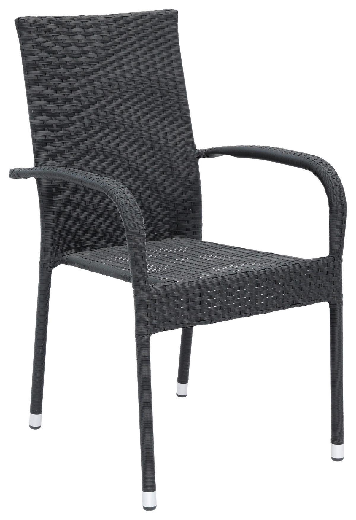POCOline Gartenstuhl Palermo schwarz Polyrattan B/H/L: ca. 63x94x55 cm Palermo - schwarz (55,00/63,00/94,00cm) - POCOline