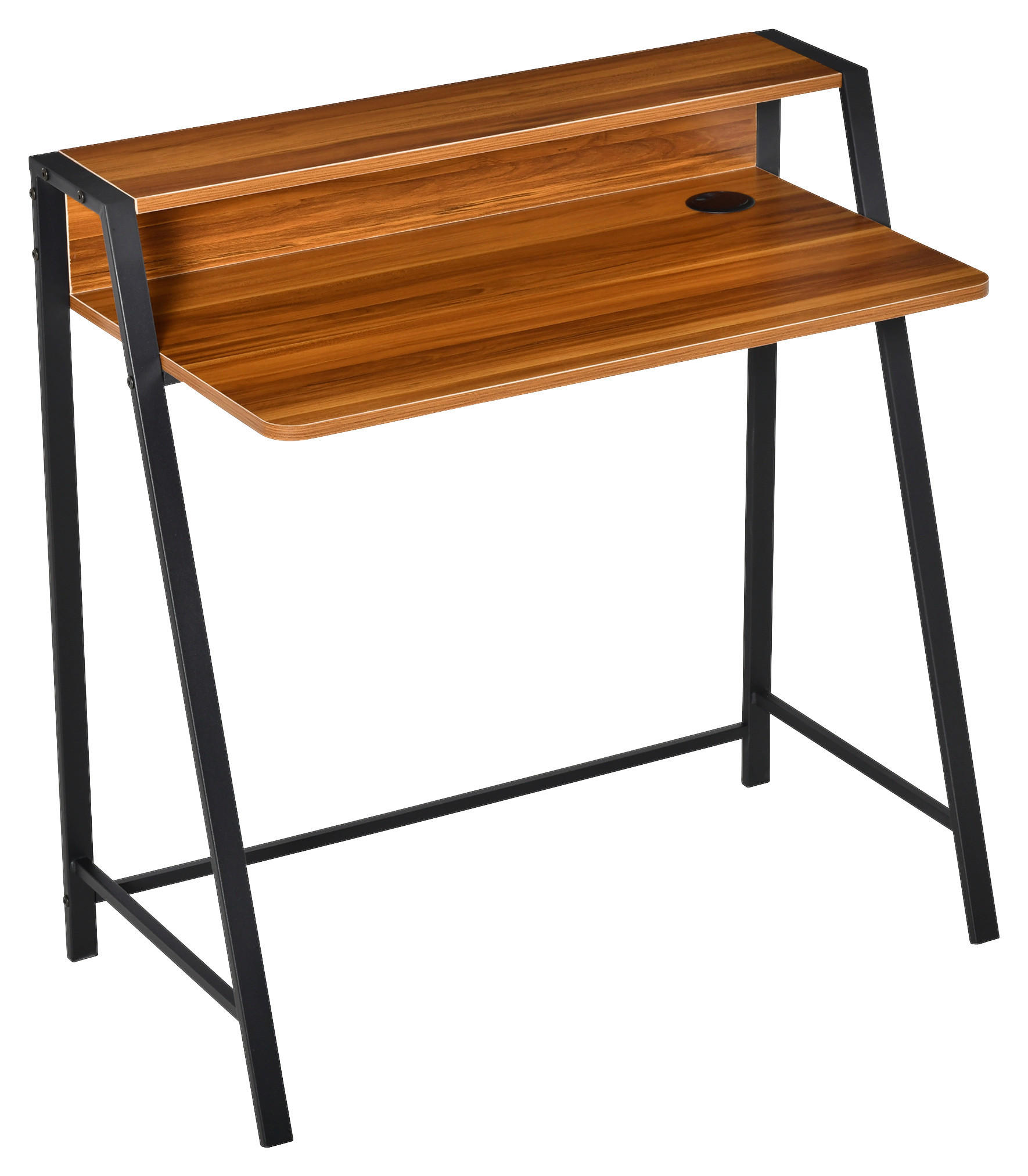 Schreibtisch 836-055 walnuss Nachbildung schwarz B/H/T: ca. 84x85x45 cm