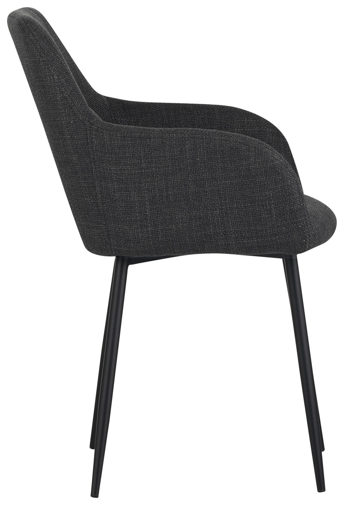 Armlehnstuhl Maria, 2er-Set anthrazit Microfaser Webstoff B/H/T: ca. 55x84x61 cm Maria, 2er-Set - anthrazit (55,00/84,00/61,00cm) - Hela