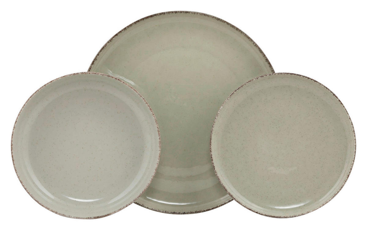 HermiaConcept Tafelservice Duncan grün Porzellan 18 tlg. Duncan - grün - HermiaConcept