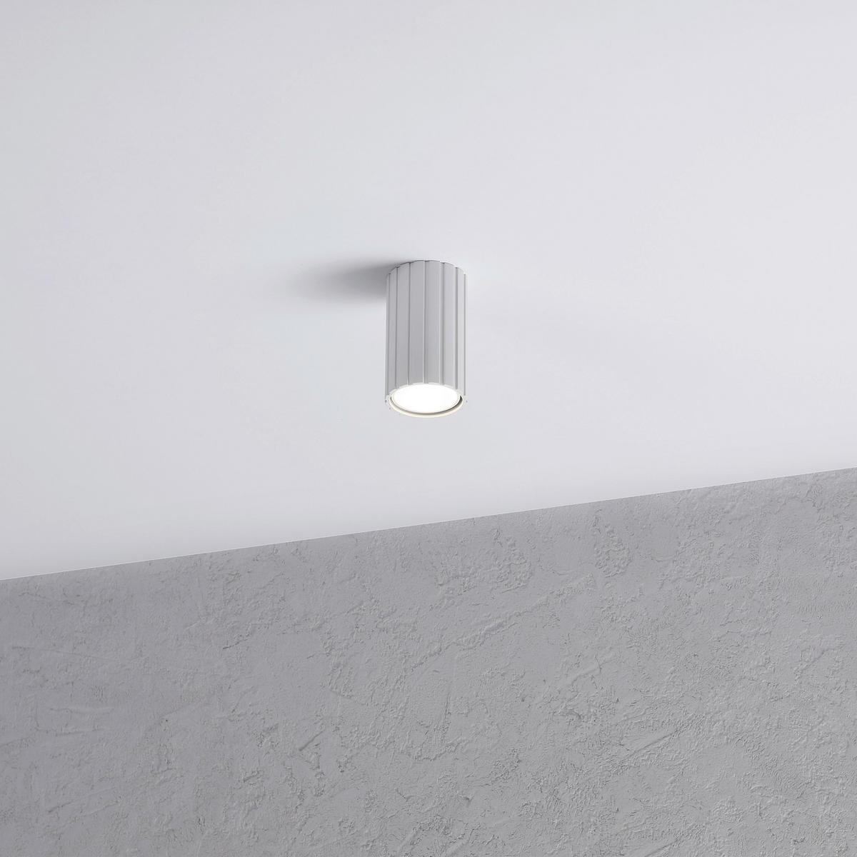 Lamkur Strahler weiß Stahl B/H/L: ca. 6,5x10x6,5 cm 1 Brennstellen Prisma - weiß (6,50/6,50/10,00cm) - Lamkur