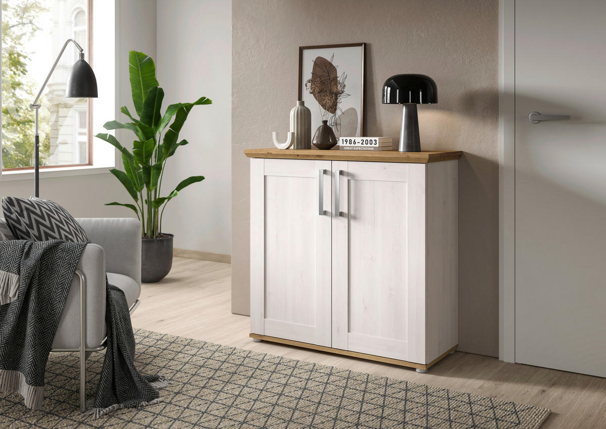 Kommode Verona Sibiu Lärche Nachbildung Eiche Artisan Nachbildung B/H/T: ca. 90x88x37 cm Verona - Eiche (90,00/88,00/37,00cm) - xonox.home