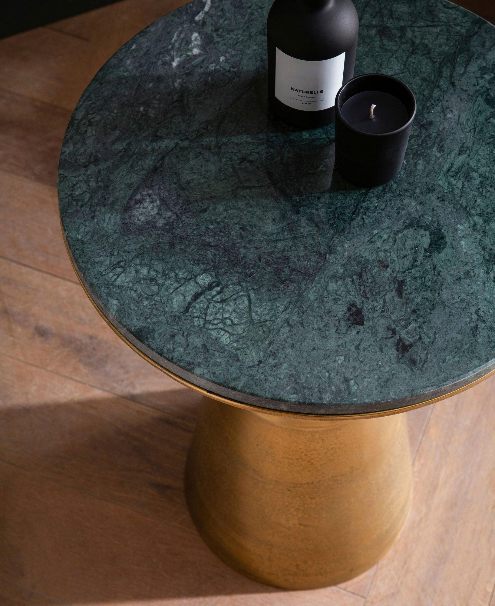 Thumbnail - Beistelltisch gold Optik Marmor B/H/T: ca. 40x57x40 cm