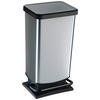 Rotho Treteimer silber B/H/L: ca. 29,5x67,6x35,3 cm Treteimer_Paso 40l - silber (35,30/29,50/67,60cm) - Rotho