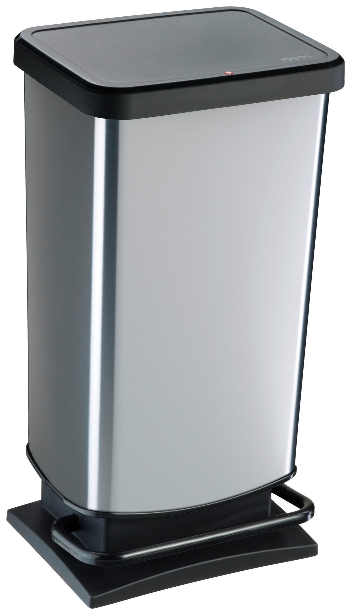 Rotho Treteimer silber B/H/L: ca. 29,5x67,6x35,3 cm Treteimer_Paso 40l - silber (35,30/29,50/67,60cm) - Rotho
