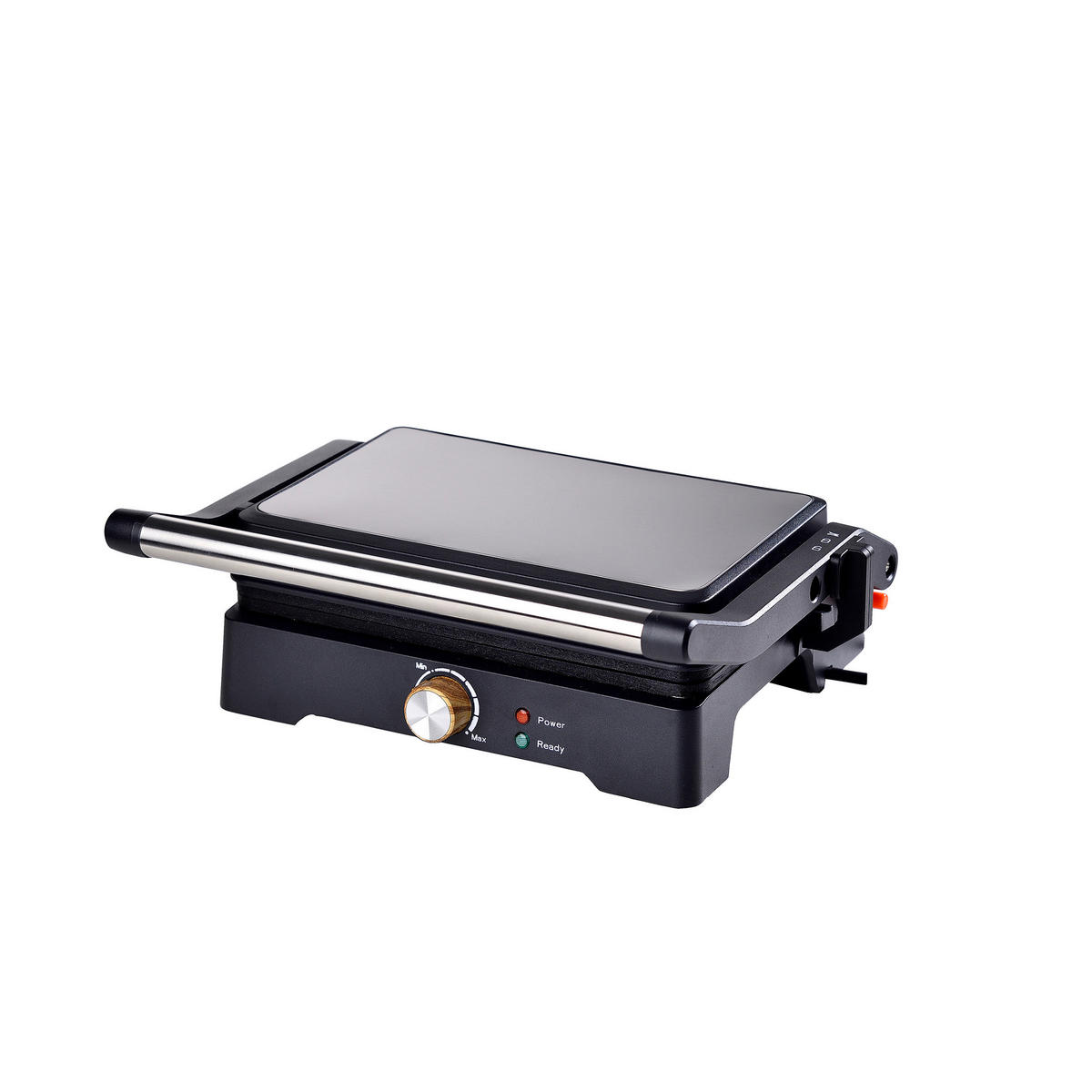 BERGNER Kontaktgrill silber Aluminium B/H/L: ca. 15,5x32x36,5 cm OLIVAR - schwarz/silber (36,50/15,50/32,00cm) - BERGNER