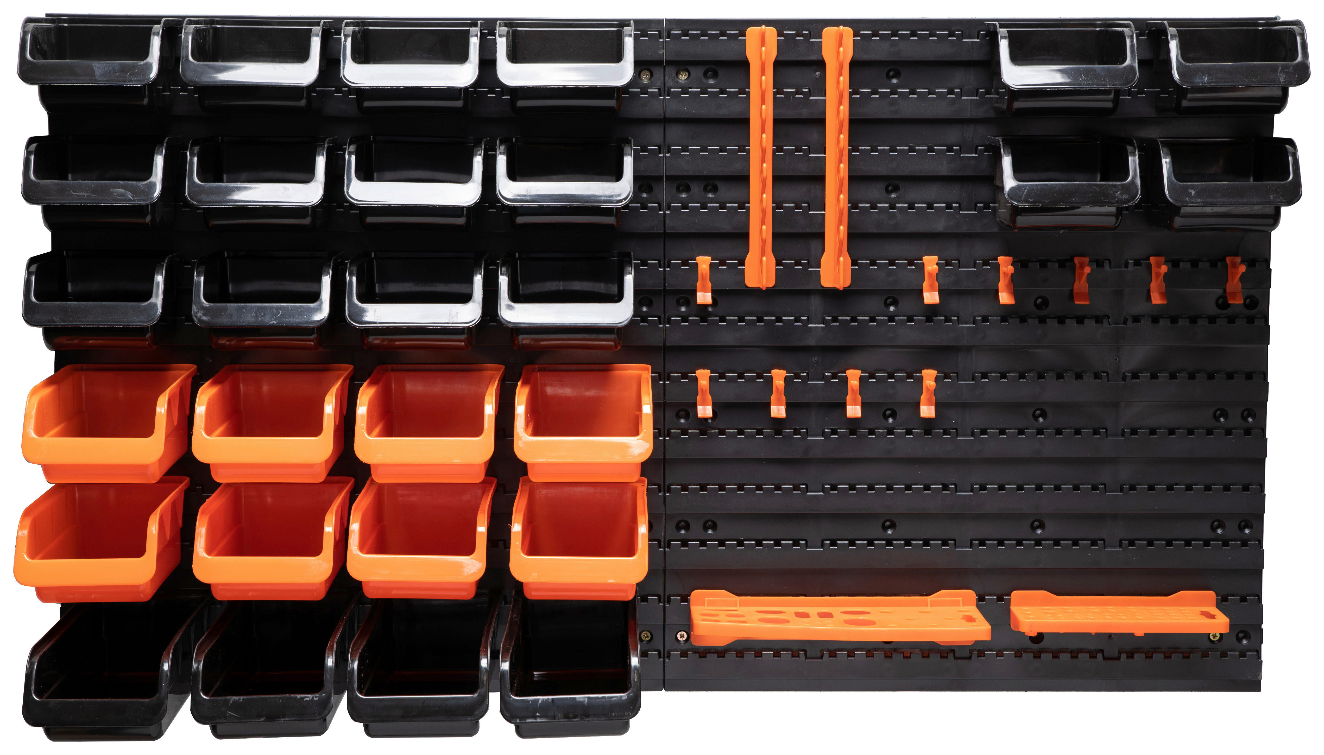 BLACK+DECKER Werkzeugwand orange B/H/L: ca. 14,2x56,3x50 cm Werkzeugwand_43tlg. - orange/schwarz (50,00/14,20/56,30cm) - BLACK+DECKER