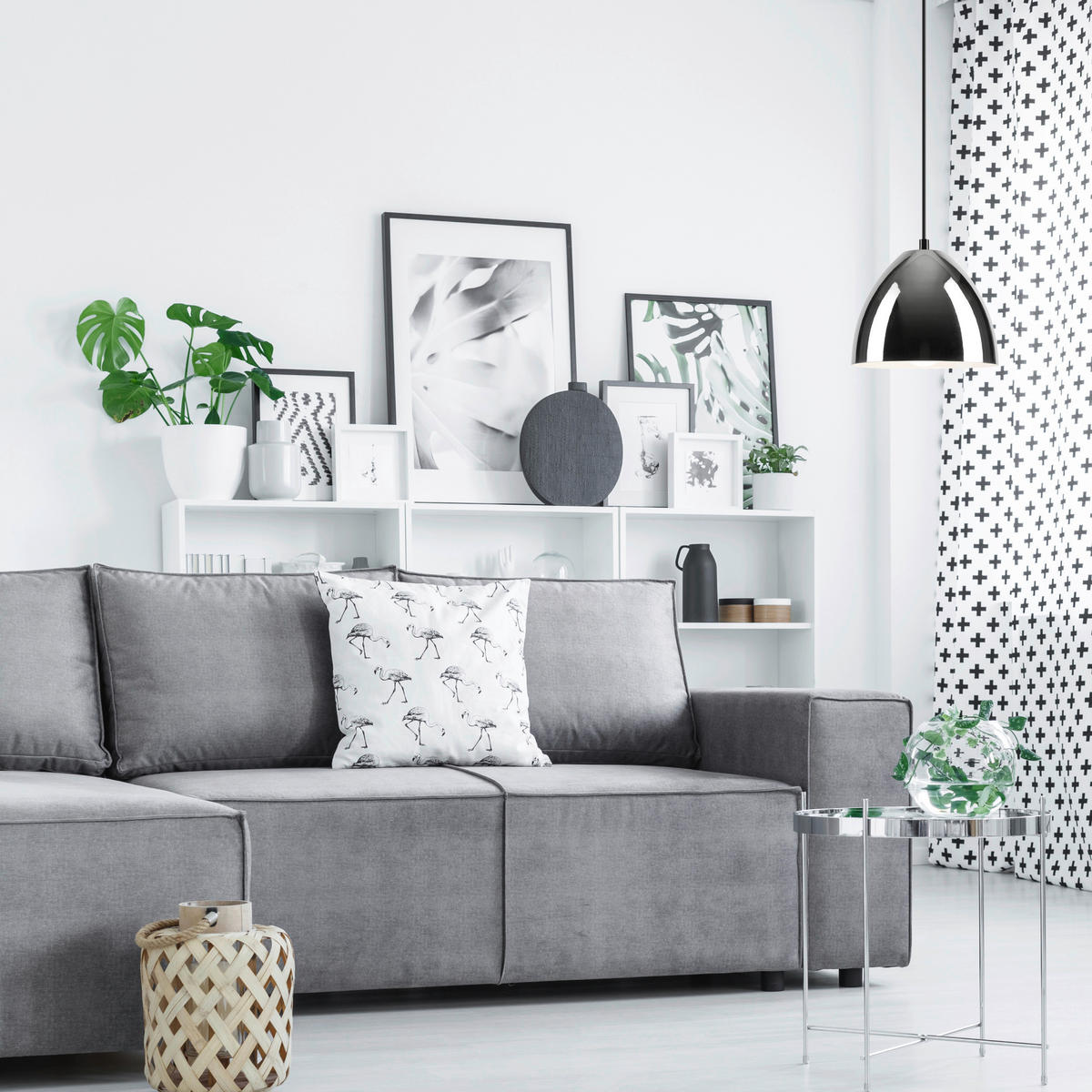 Lamkur Pendelleuchte MIA 40448 Chrom Stahl H/L: ca. 105x19 cm E27 1 Brennstellen Mia - Chrom (19,00cm) - Lamkur