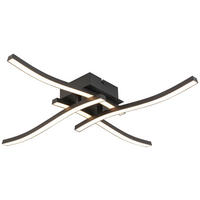 Deckenleuchte schwarz Metall B/H/L: ca. 50x12x50 cm LED-Deckenleuchte_Kim - schwarz (50,00/50,00/12,00cm)