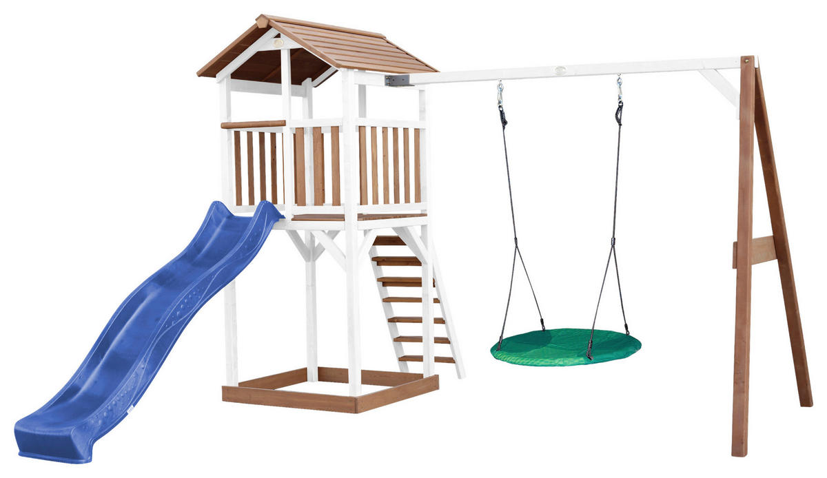 AXI Spielturm Beach Tower blau B/H/L: ca. 357x242x349 cm Beach Tower - blau/braun (349,00/357,00/242,00cm) - AXI