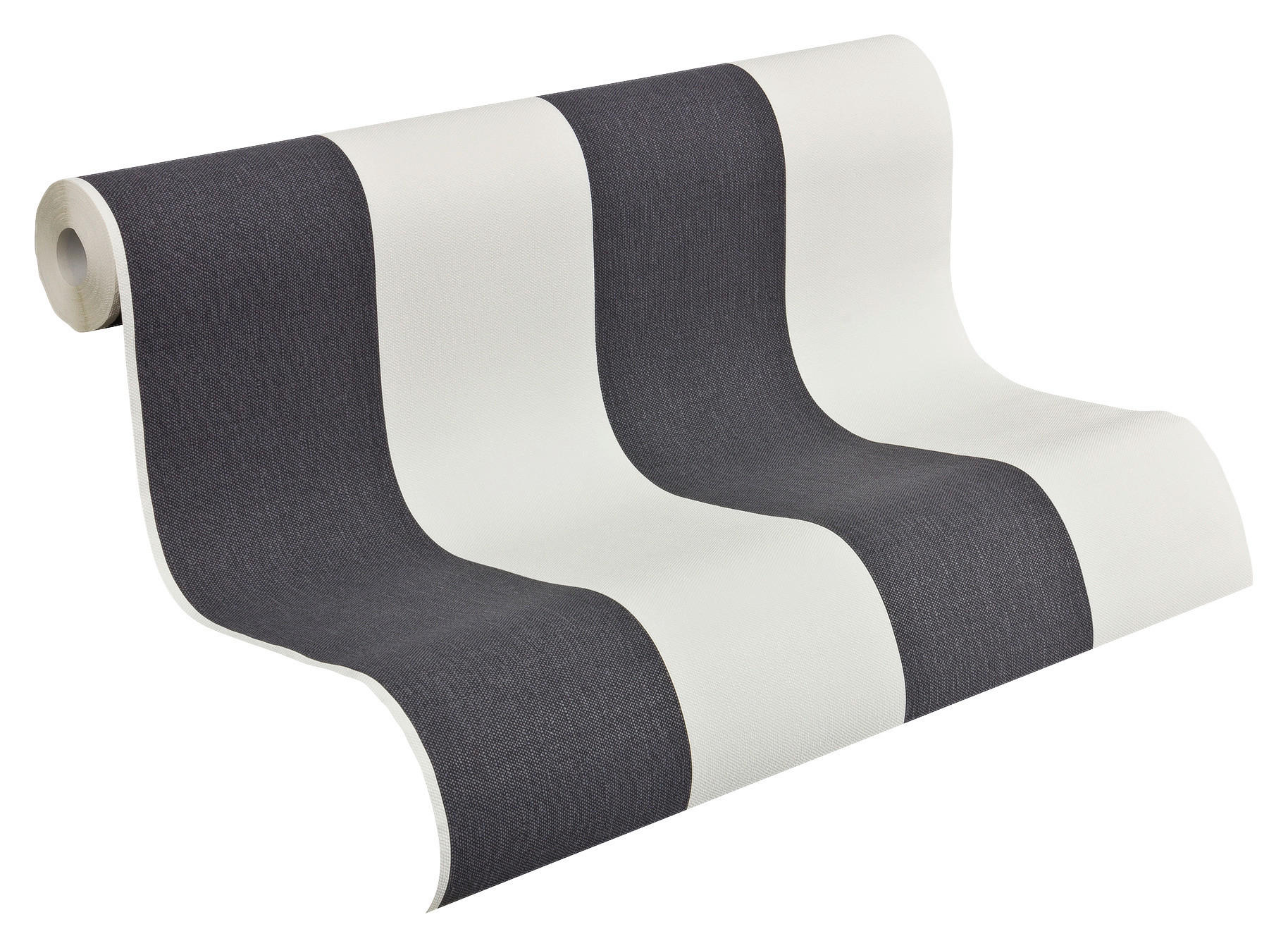 A.S.Creation Vliestapete Black & White Streifen grau weiß B/L: ca. 53x1005 cm Black & White - weiß/grau (53,00/1005,00cm) - A.S.Creation