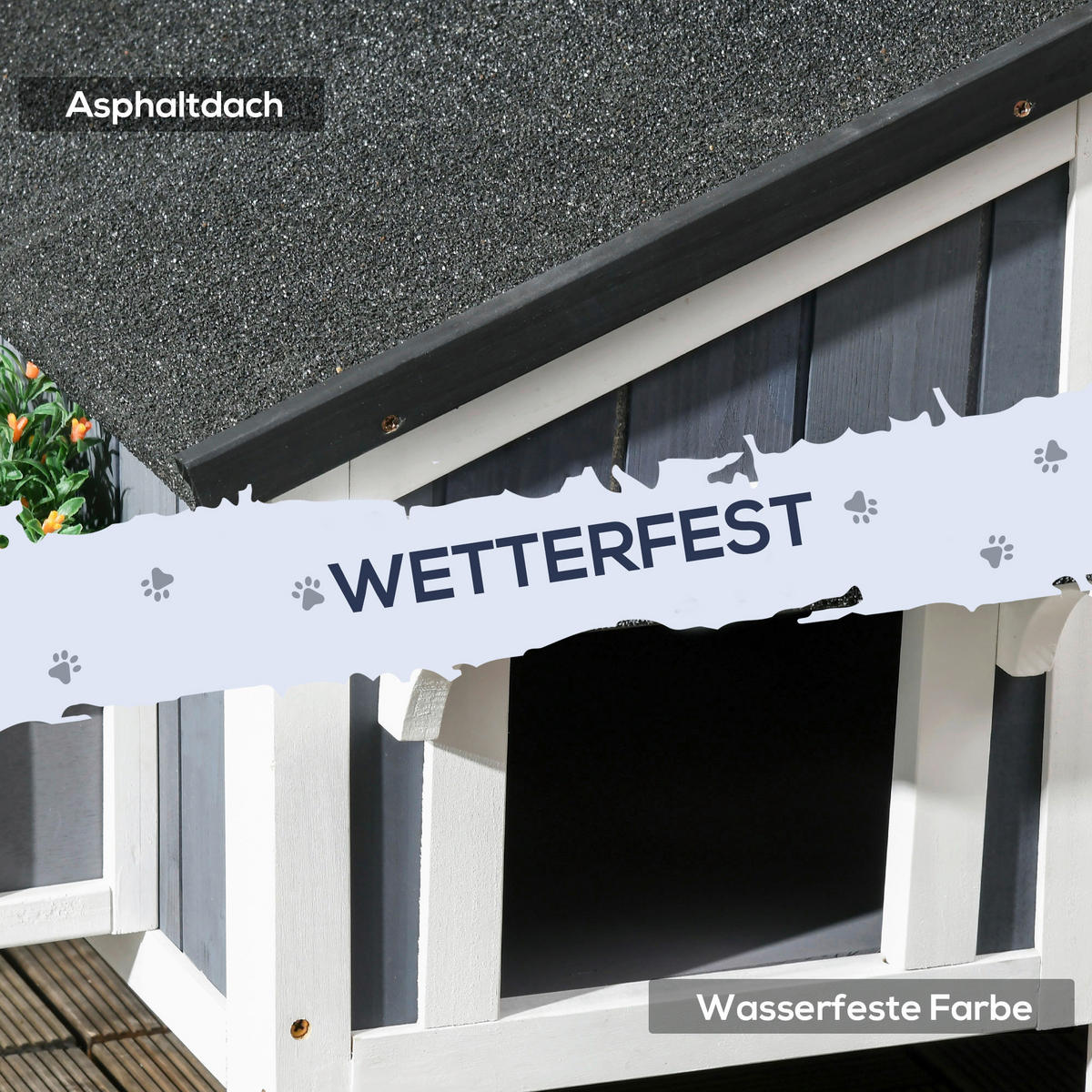 PawHut Katzen-Zubehör grau Edelstahl B/H/L: ca. 65x96x85,5 cm Katzenhaus - grau (85,50/65,00/96,00cm) - PawHut
