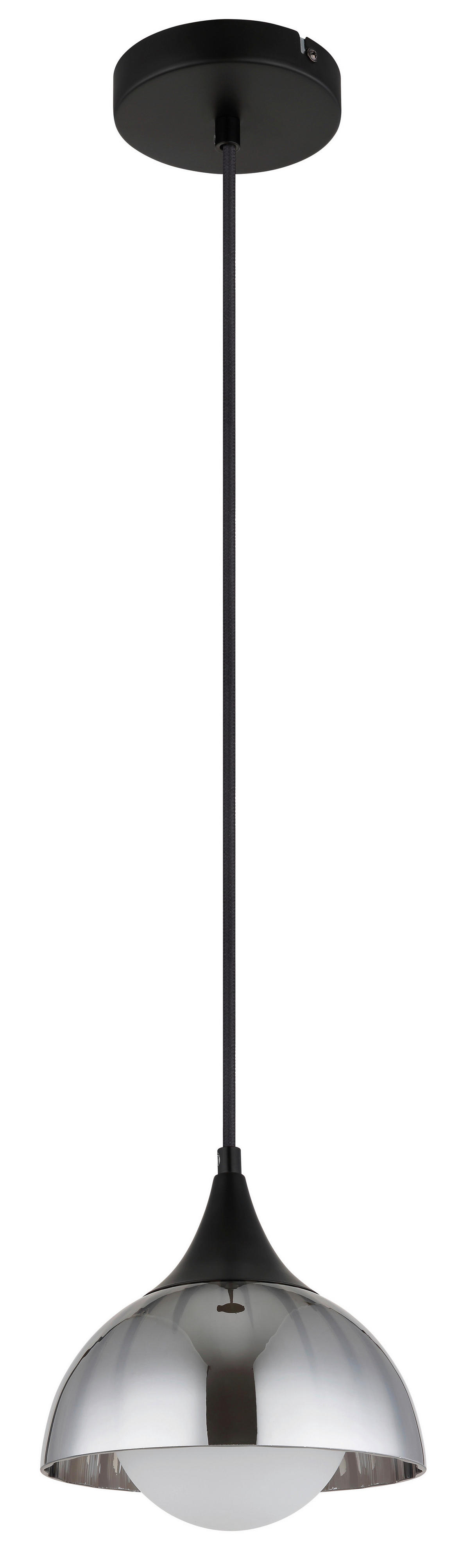 GLOBO Pendelleuchte EVA 30200108 Opal Rauch schwarz Glas Metall Textil H/D: ca. 120x20 cm G9 1 Brennstellen EVA - schwarz/Opal (20,00/120,00cm) - GLOBO