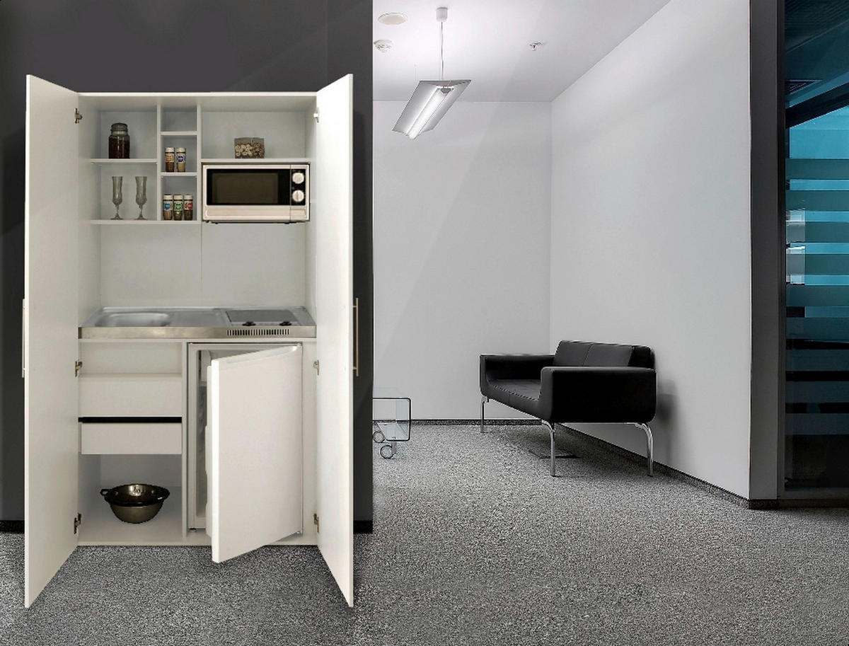 Respekta Schrankküche Economy weiß matt B/H/T: ca. 104x193x67 cm Economy - weiß (104,00/193,00/67,00cm) - Respekta