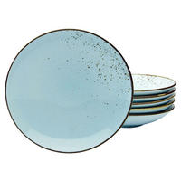 CreaTable Suppenteller NATURE COLLECTION hellblau Steinzeug D: ca. 22 cm NATURE COLLECTION - hellblau (22,00cm) - CreaTable