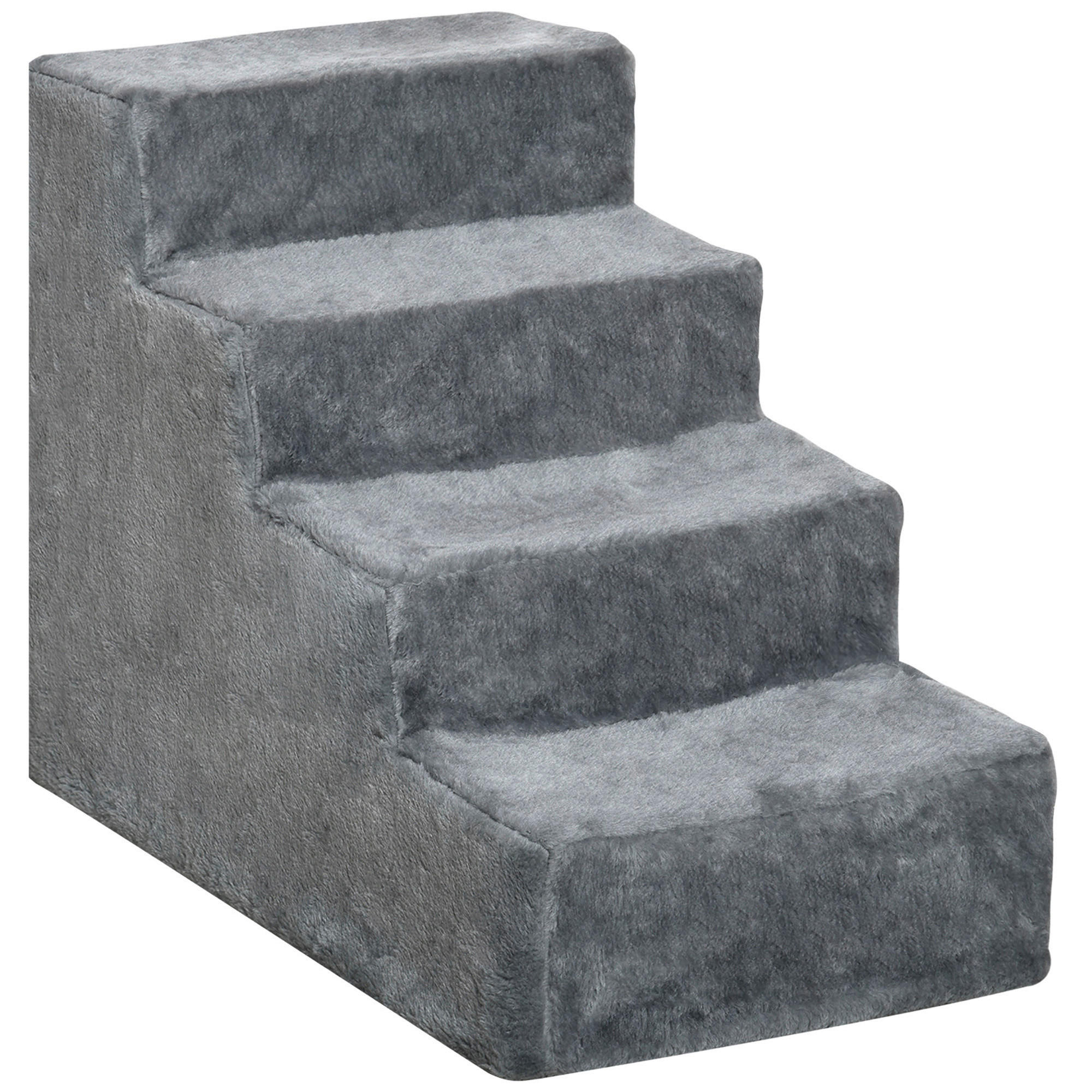PawHut Haustiertreppe grau Polyester B/H/L: ca. 35x44x60 cm Haustiertreppe - grau (60,00/35,00/44,00cm) - PawHut
