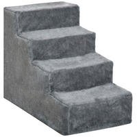 PawHut Haustiertreppe grau Polyester B/H/L: ca. 35x44x60 cm Haustiertreppe - grau (60,00/35,00/44,00cm) - PawHut