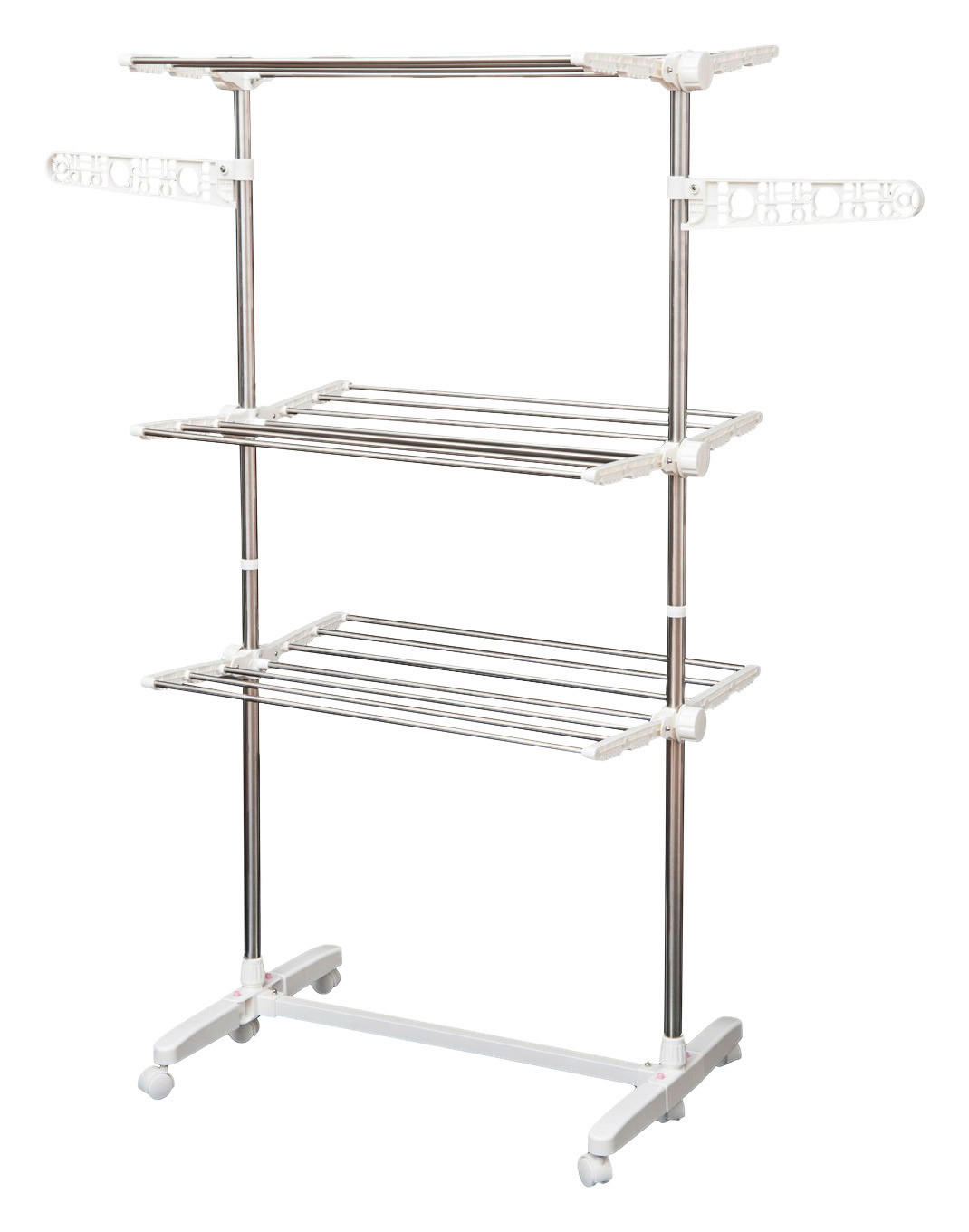 HOMCOM Wäscheständer silber Wäscheständer_mobil - silber (142,00/55,00/152,00cm) - HOMCOM