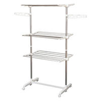 HOMCOM Wäscheständer silber Wäscheständer_mobil - silber (142,00/55,00/152,00cm) - HOMCOM
