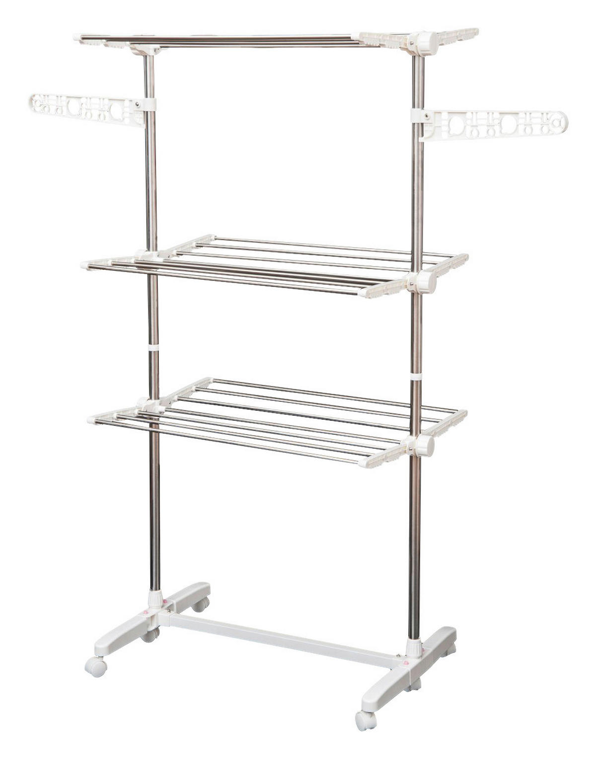 HOMCOM Wäscheständer silber Wäscheständer_mobil - silber (142,00/55,00/152,00cm) - HOMCOM