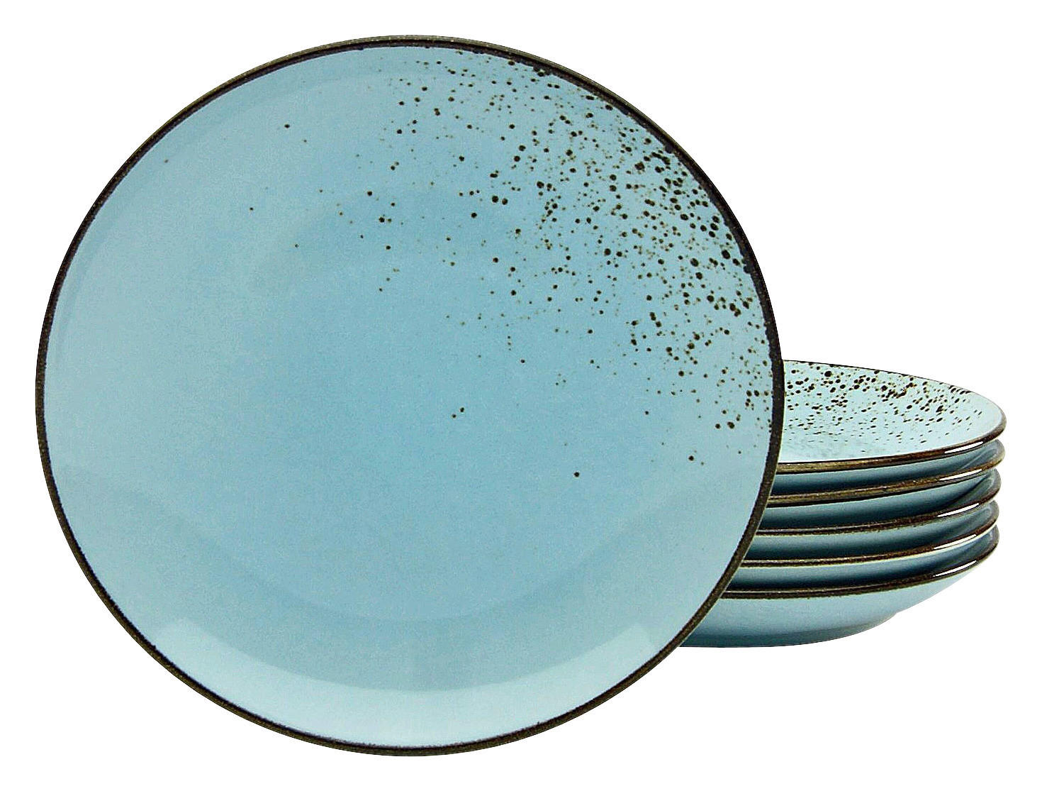 CreaTable Dessertteller NATURE COLLECTION hellblau Steinzeug D: ca. 21 cm NATURE COLLECTION - hellblau (21,00cm) - CreaTable