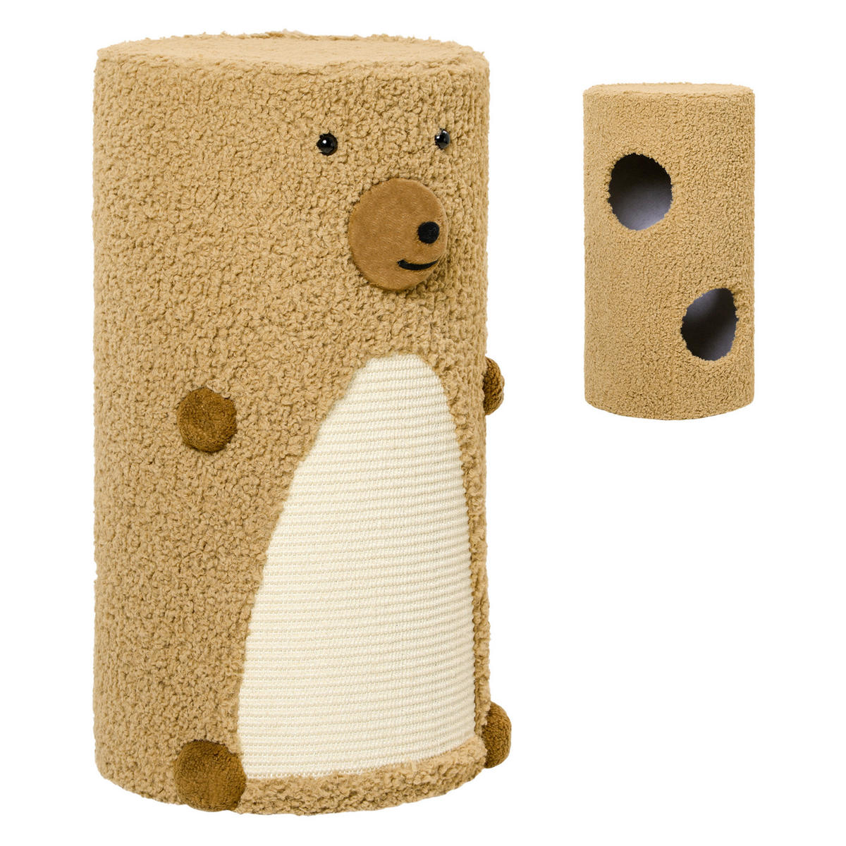 PawHut Katzen-Zubehör braun Edelstahl B/H/L: ca. 35x35x66 cm Katzenturm - braun (66,00/35,00/35,00cm) - PawHut
