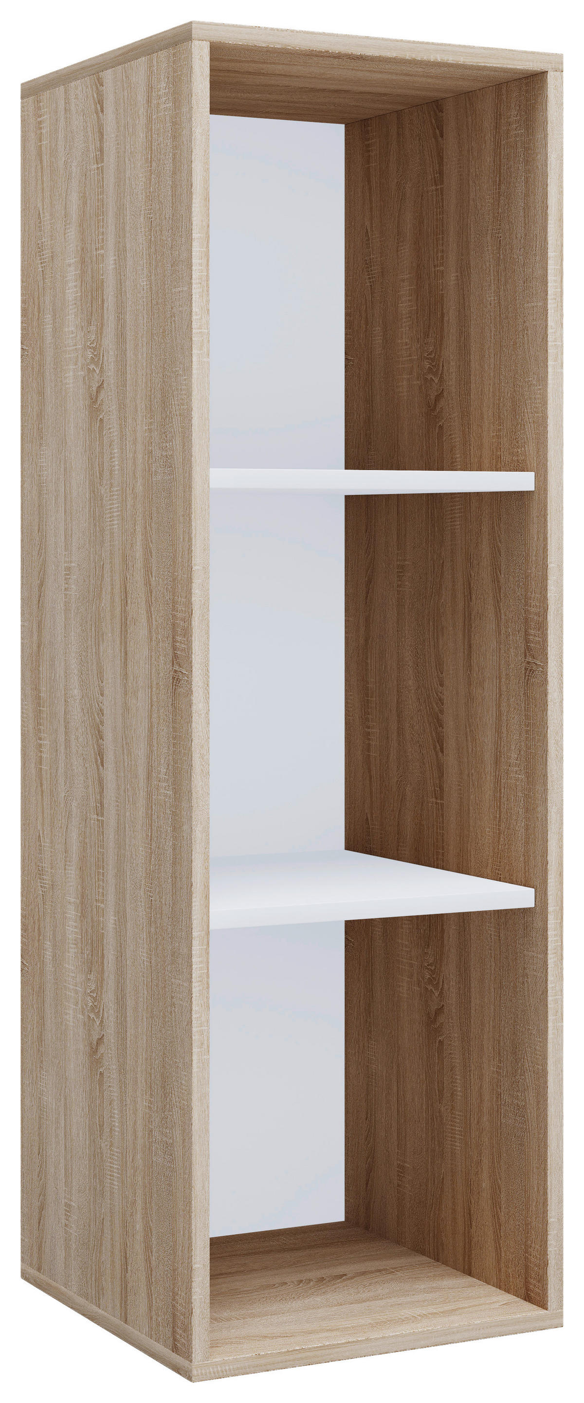Regal Lona I Eiche Sonoma Nachbildung weiß B/H/T: ca. 35x110x37 cm Lona I - Eiche/weiß (35,00/110,00/37,00cm) - VCM Möbel