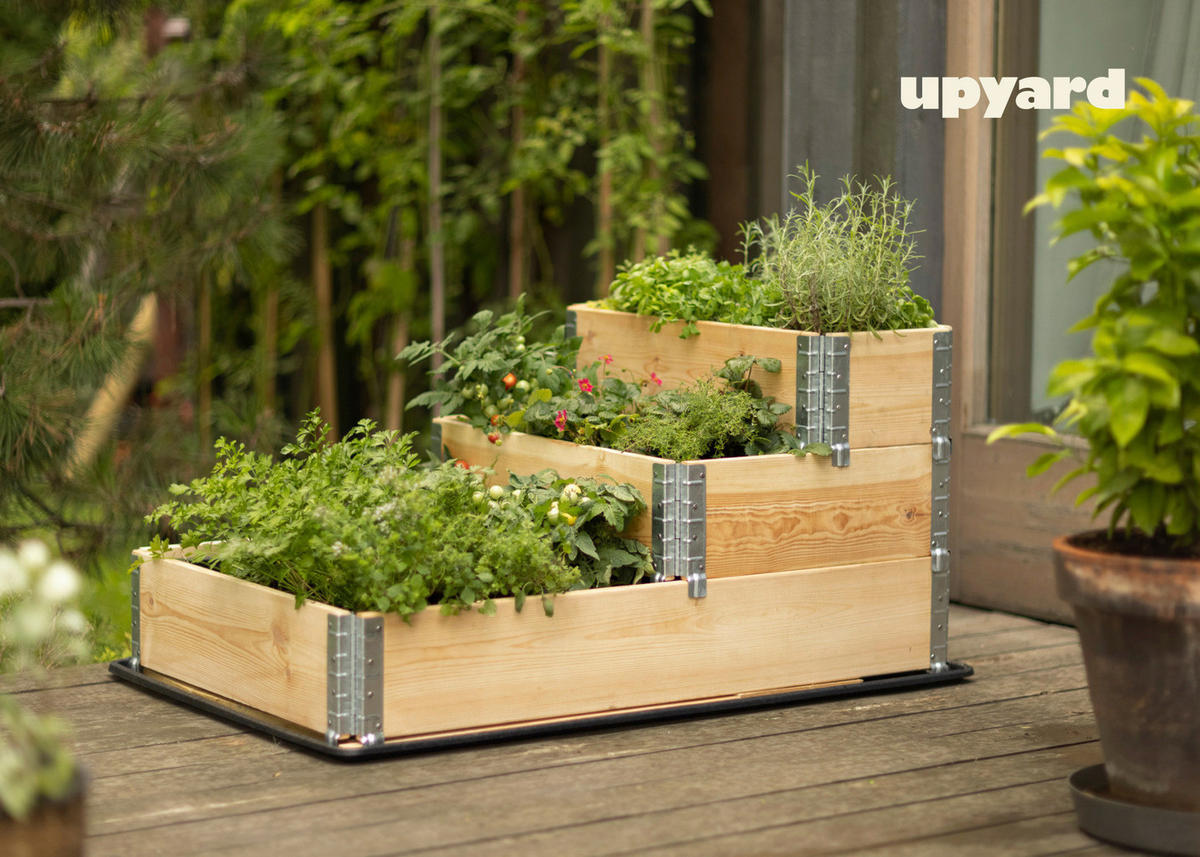 UPYARD Stufenbeet INDUSTRIAL natur Holz B/L: ca. 30x80 cm INDUSTRIAL - natur (30,00/80,00cm) - UPYARD