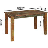 Esstisch natur B/H/T: ca. 120x76x70 cm Esszimmertisch - natur (120,00/76,00/70,00cm) - Wohnling
